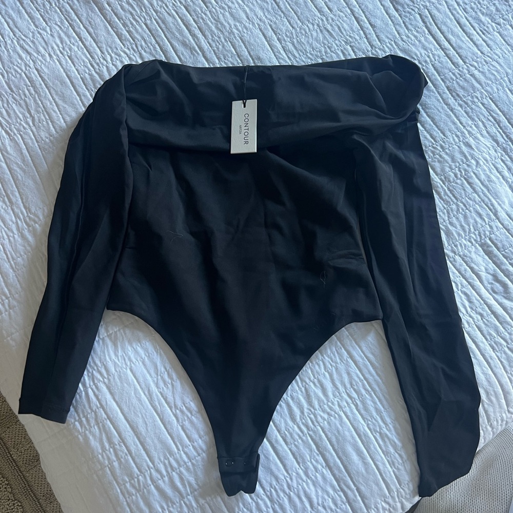 Good American Black Bodysuit